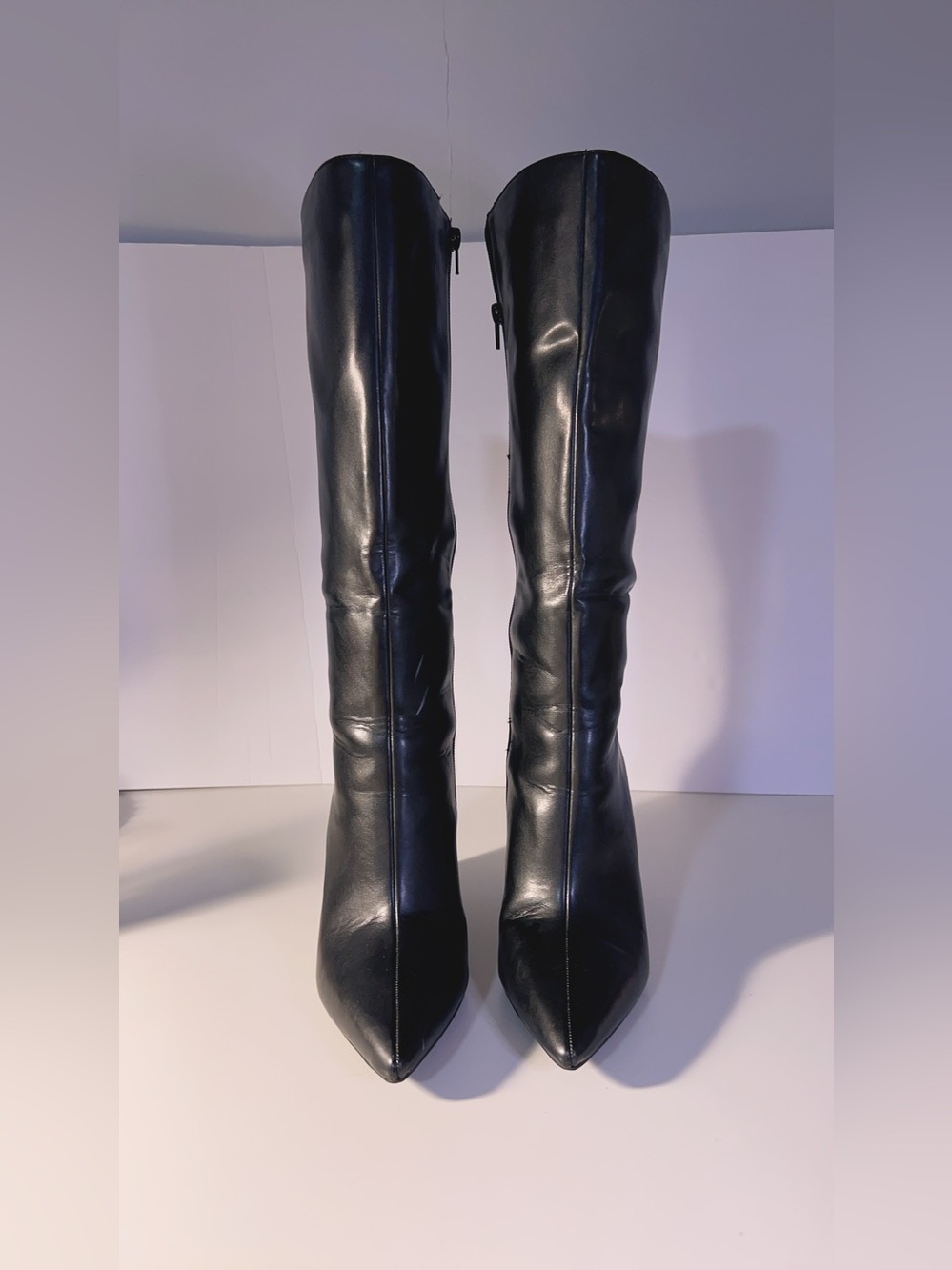I.N.C Black Over-the-Knee wedge Pointed Toe Boots Wide Calf